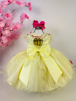 Vestido Princesa Bia Jardim Encantado Amarelo - Leveza e Elegância para Meninas | Bebeloo Kids