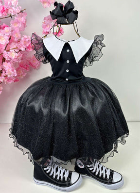 Vestido Marie Tematico Wandinha - Vandinha - Leveza e Elegância para Meninas | Bebeloo Kids