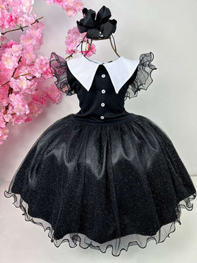 Vestido Marie Tematico Wandinha - Vandinha - Leveza e Elegância para Meninas | Bebeloo Kids