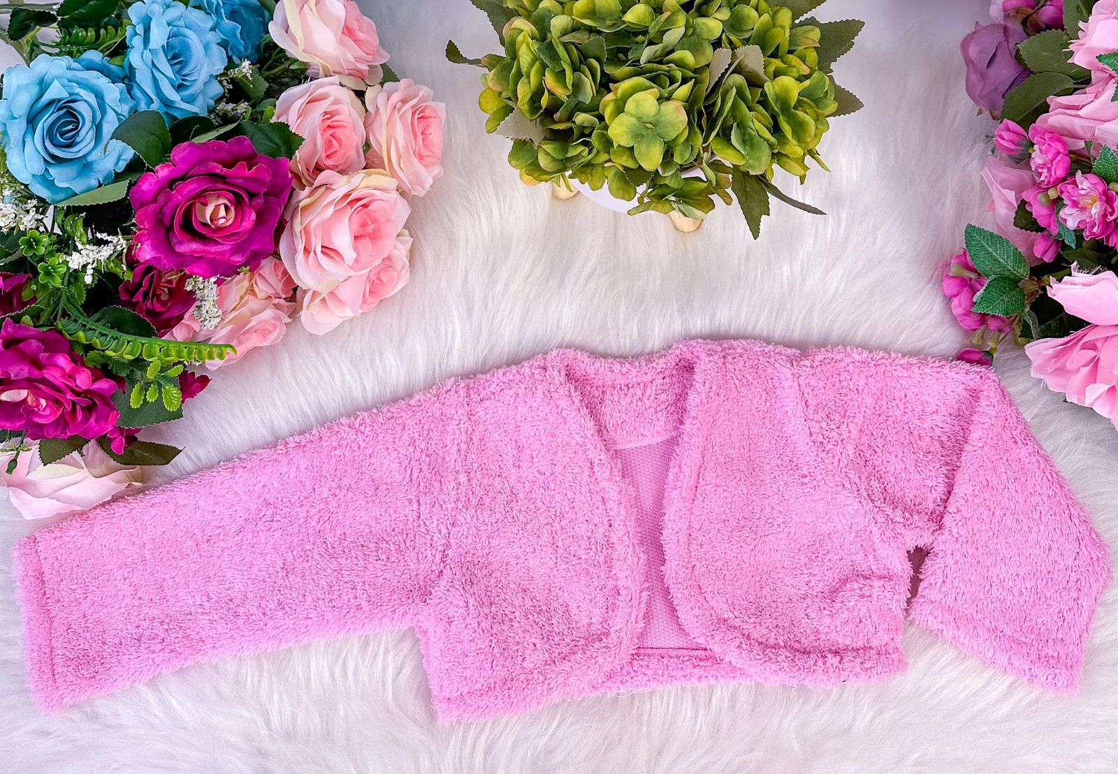 Bolero Marie Peluciado Rosa - Qualidade e Cuidado para os Pequenos | Bebeloo Kids