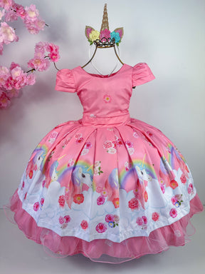 Vestido Infantil Bella Child Rosa Unicórnios - Leveza e Elegância para Meninas | Bebeloo Kids