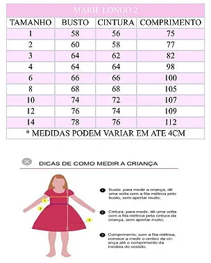 Vestido Marie Longo Manga Princesa Rose - Leveza e Elegância para Meninas | Bebeloo Kids