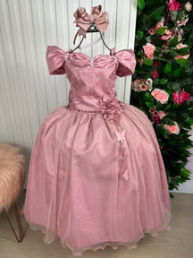 Vestido Marie Longo Manga Princesa Rose - Leveza e Elegância para Meninas | Bebeloo Kids