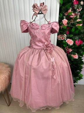 Vestido Marie Longo Manga Princesa Rose - Leveza e Elegância para Meninas | Bebeloo Kids