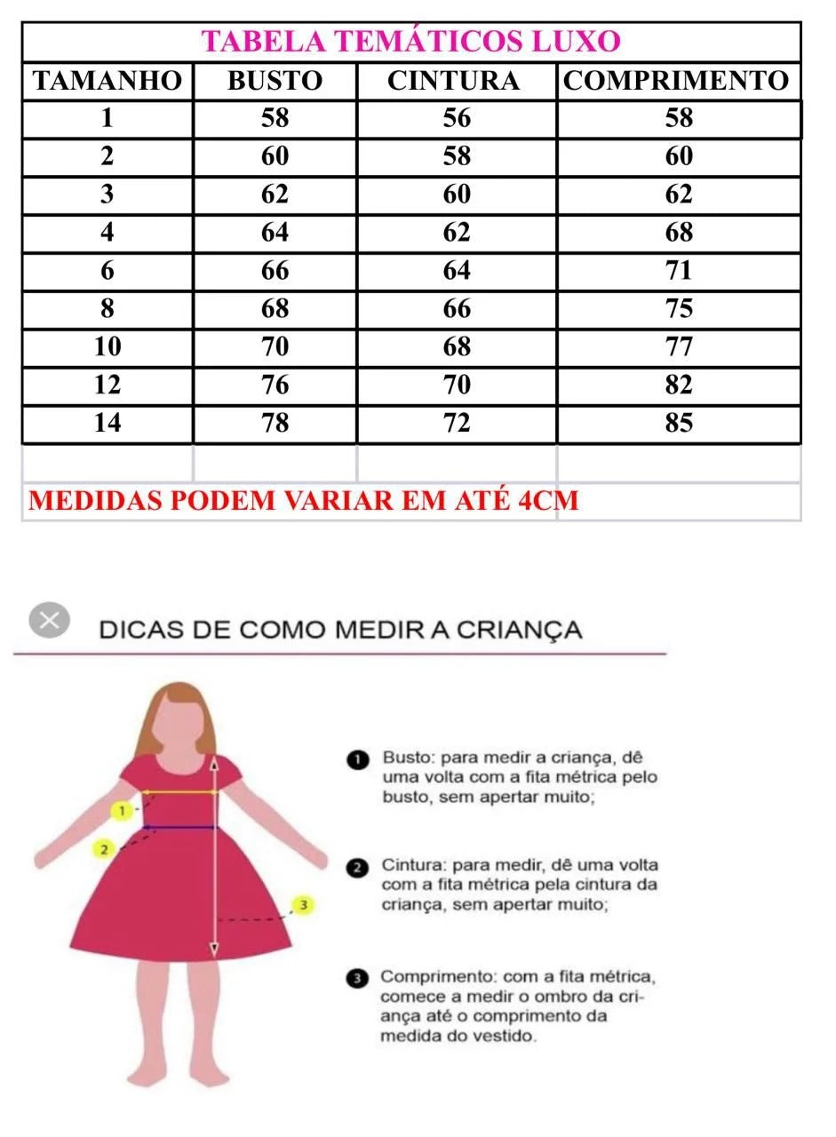 Vestido Tematicos Luxo Ariel - Sereia (VESTTMCLXARLSRA)