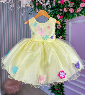 Vestido Princesa Anabel Jardim Encantado Amarelo - Leveza e Elegância para Meninas | Bebeloo Kids