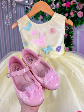 Vestido Princesa Anabel Jardim Encantado Amarelo - Leveza e Elegância para Meninas | Bebeloo Kids