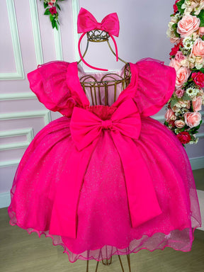 Vestido Princesa Tematico Barbie Pink Babado - Leveza e Elegância para Meninas | Bebeloo Kids