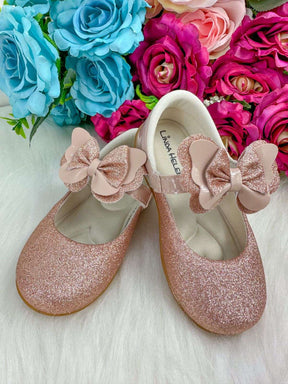 Sapatilha Flor Di MIla Baby Nude - Rose Gliter - Leveza e Charme para os Pezinhos | Bebeloo Kids