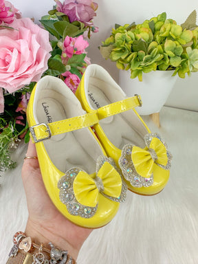 Sapatilha Flor Di MIla Baby Amarelo Lacinho Strass - Leveza e Charme para os Pezinhos | Bebeloo Kids