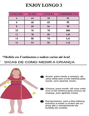 Vestido Enjoy Longo Mari Peito Rendado Rose Saia Branca - Leveza e Elegância para Meninas | Bebeloo Kids