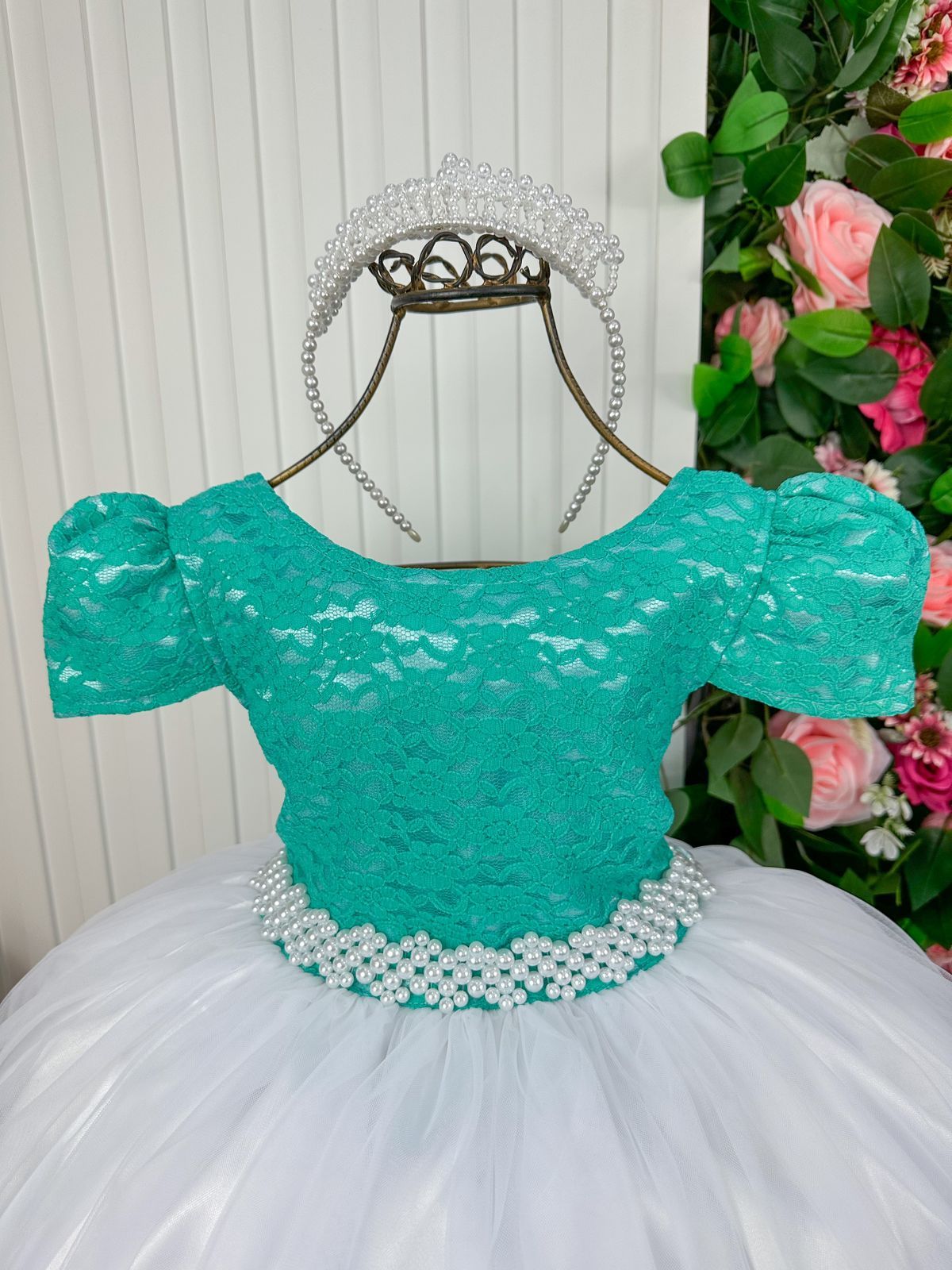 Vestido Enjoy Longo Mari Peito Rendado Verde Tiffany - Leveza e Elegância para Meninas | Bebeloo Kids