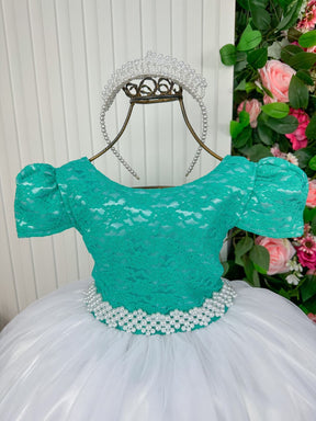 Vestido Enjoy Longo Mari Peito Rendado Verde Tiffany - Leveza e Elegância para Meninas | Bebeloo Kids