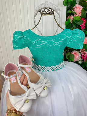 Vestido Enjoy Longo Mari Peito Rendado Verde Tiffany - Leveza e Elegância para Meninas | Bebeloo Kids