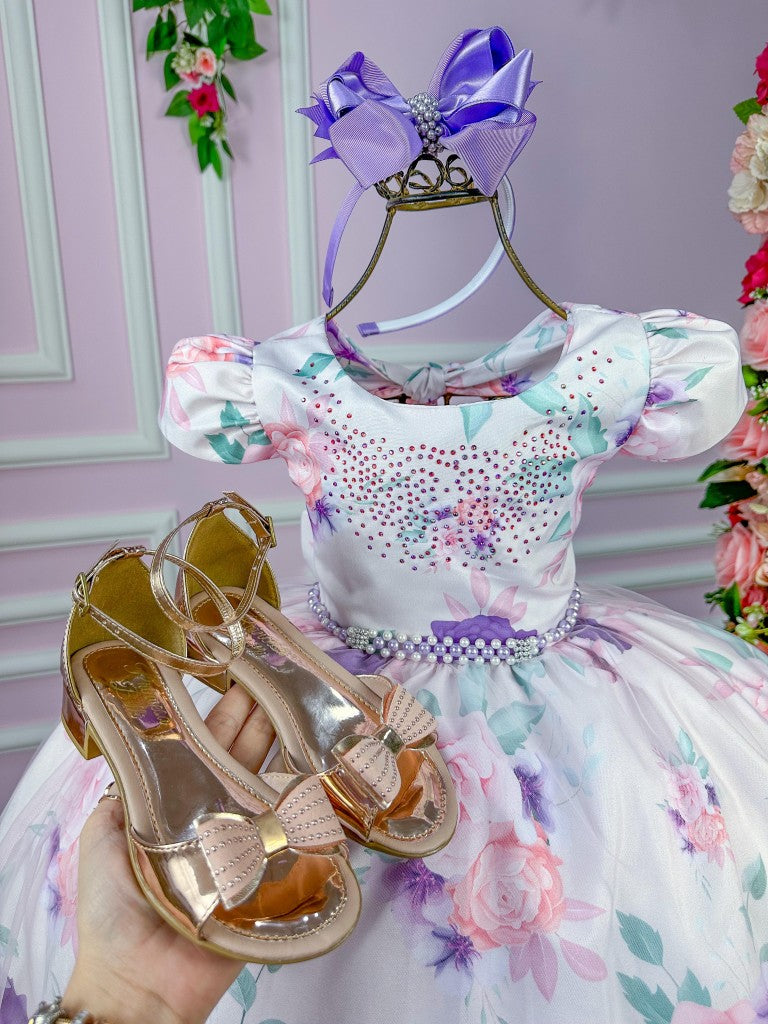 Vestido Bella Child Catarina Juvenil Off Flores Lilas (VESYBLLCHLDJVNOFFLFRSLL)