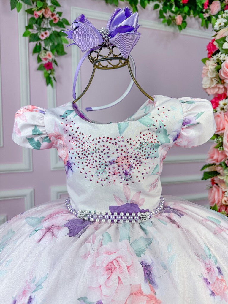 Vestido Bella Child Catarina Juvenil Off Flores Lilas (VESYBLLCHLDJVNOFFLFRSLL)