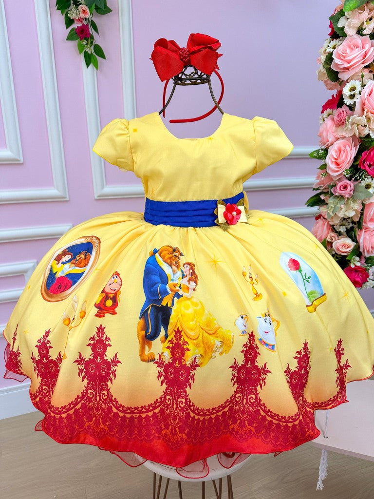 Vestido Infantil Temáticos da Gigi Princesa Amarela (VESTINFTMCGGABLEFR)