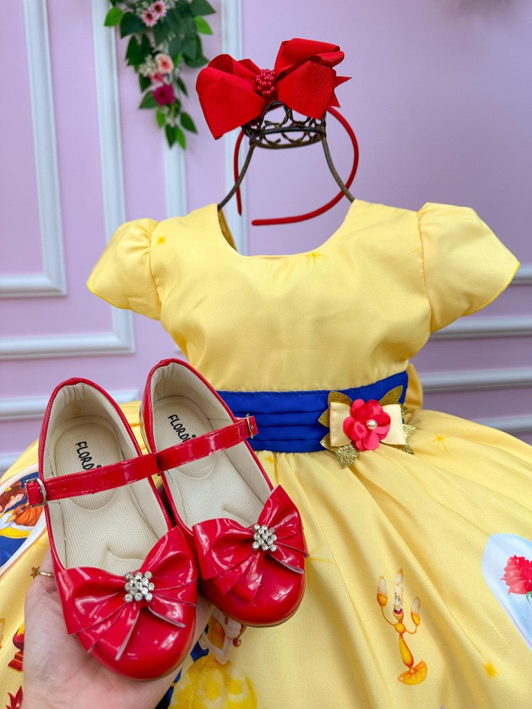 Vestido Infantil Temáticos da Gigi Princesa Amarela (VESTINFTMCGGABLEFR)
