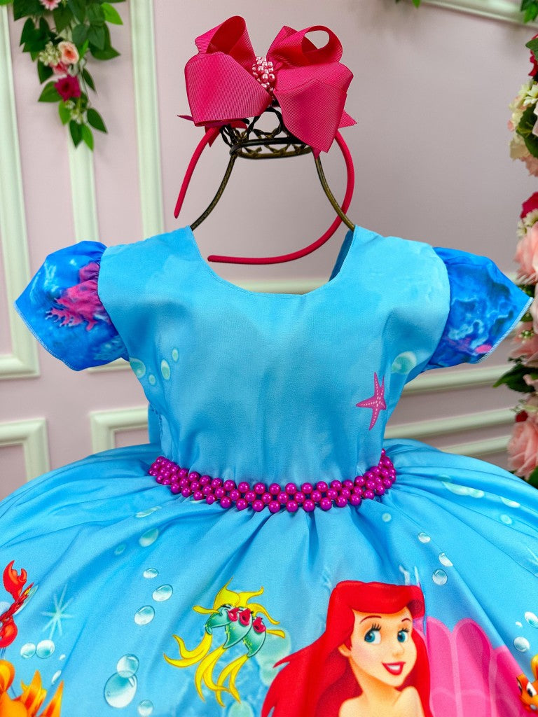 Vestido Infantil Temáticos da Gigi Ariel - Sereia (VESTINFTMCDGGARLSRA)