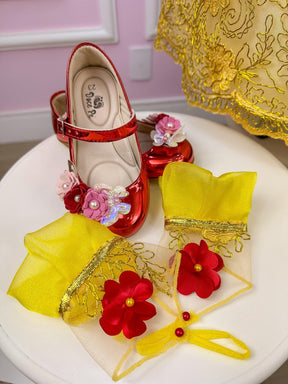 Vestido Princesa Tematico Bela e a Fera - Leveza e Elegância para Meninas | Bebeloo Kids