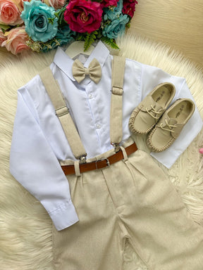Conjunto Miss Cherry Meninos Social Linho Vitor - Estilo Delicado para o Dia a Dia | Bebeloo Kids