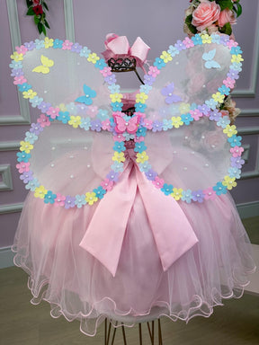 Vestido Infantil Menina Bonita Rosa Borboletas - Leveza e Elegância para Meninas | Bebeloo Kids