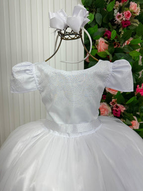 Vestido Enjoy Longo Branco Babadinho - Leveza e Elegância para Meninas | Bebeloo Kids