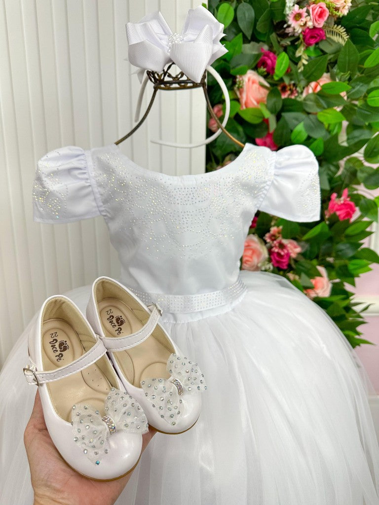 Vestido Enjoy Longo Branco Babadinho - Leveza e Elegância para Meninas | Bebeloo Kids