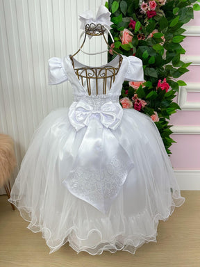 Vestido Enjoy Longo Branco Babadinho - Leveza e Elegância para Meninas | Bebeloo Kids