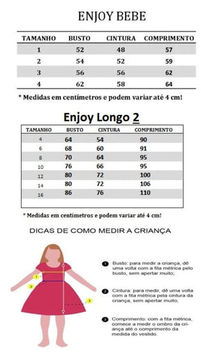 Vestido Infantil Enjoy Longo Regata Off - Leveza e Elegância para Meninas | Bebeloo Kids