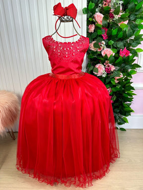Vestido Enjoy Longo Regata Vermelho - Leveza e Elegância para Meninas | Bebeloo Kids