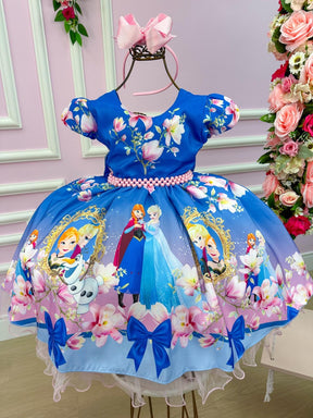 Vestido Infantil Temáticos da Gigi Frozen Florido - Leveza e Elegância para Meninas | Bebeloo Kids