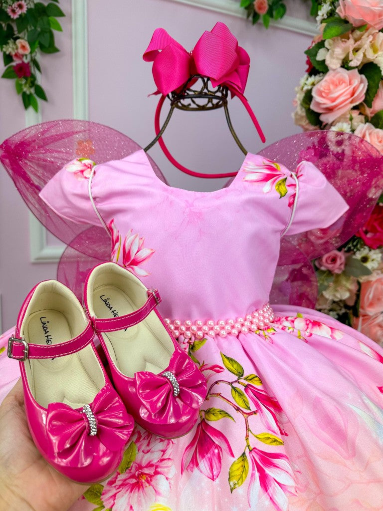 Vestido Infantil Temáticos da Gigi Fadas - Tinker Bell - Sininho Rosa - Leveza e Elegância para Meninas | Bebeloo Kids