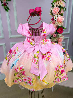 Vestido Infantil Temáticos da Gigi Fadas - Tinker Bell - Sininho Rosa - Leveza e Elegância para Meninas | Bebeloo Kids