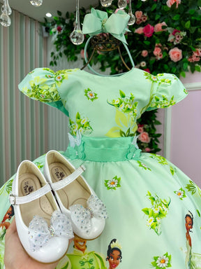 Vestido Temático Luxo Tiana A Princesa E O Sapo - Diversão e Encanto para Brincar | Bebeloo Kids