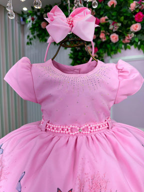 Vestido Infantil Menina Bonita Bosque Encantado Rosa - Leveza e Elegância para Meninas | Bebeloo Kids