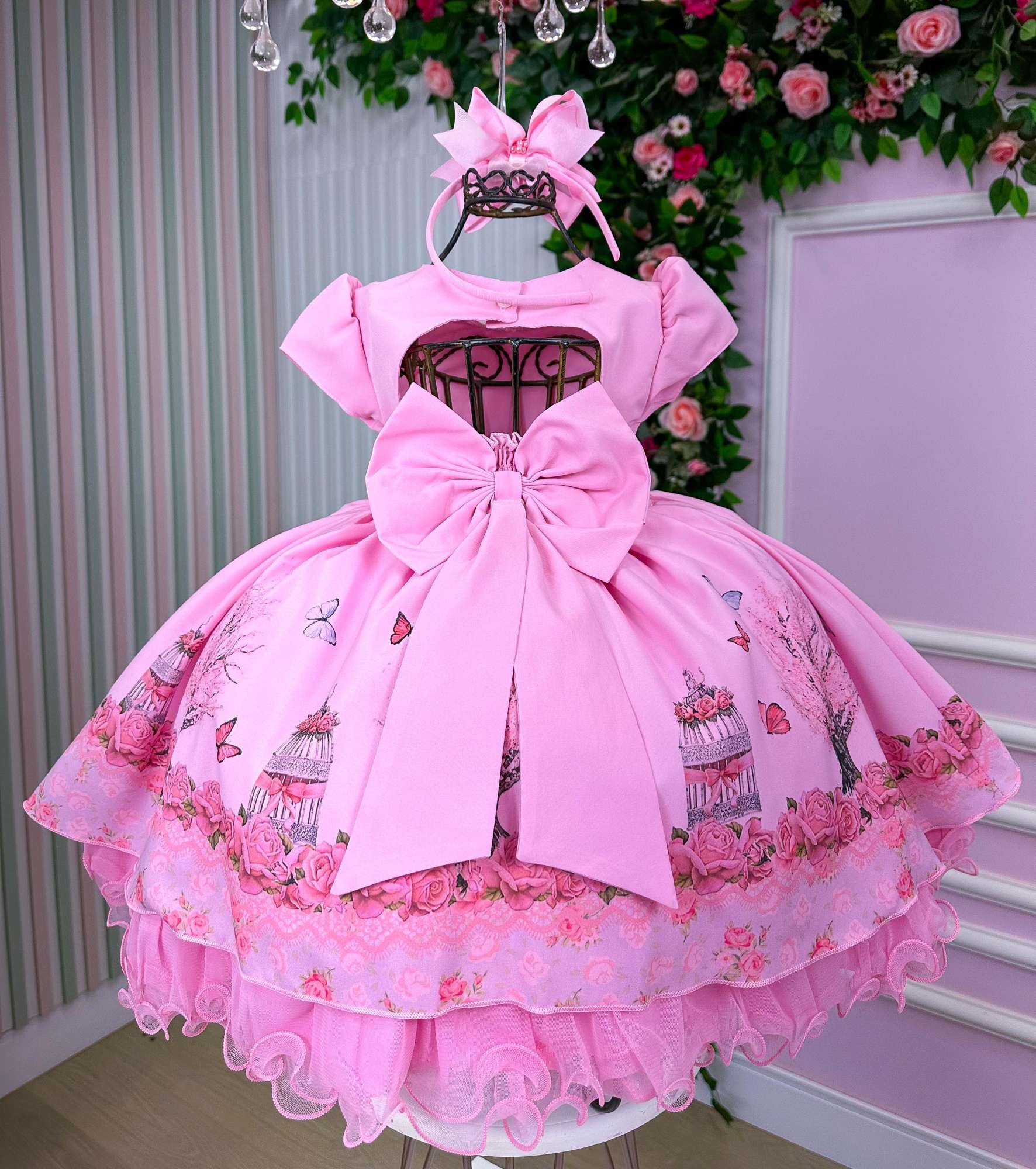 Vestido Infantil Menina Bonita Bosque Encantado Rosa - Leveza e Elegância para Meninas | Bebeloo Kids