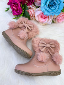 Bota/Coturno Flor Di Mila Zoe Nude-Rose - Qualidade e Cuidado para os Pequenos | Bebeloo Kids