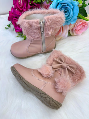 Bota/Coturno Flor Di Mila Zoe Nude-Rose - Qualidade e Cuidado para os Pequenos | Bebeloo Kids