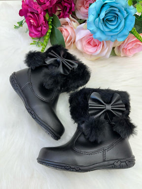 Bota/Coturno Flor Di Mila Zoe Preta - Qualidade e Cuidado para os Pequenos | Bebeloo Kids