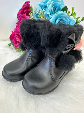 Bota/Coturno Flor Di Mila Zoe Preta - Qualidade e Cuidado para os Pequenos | Bebeloo Kids