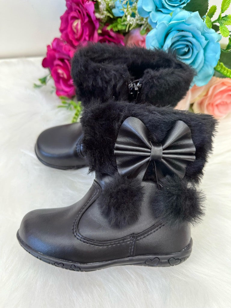 Bota/Coturno Flor Di Mila Zoe Preta - Qualidade e Cuidado para os Pequenos | Bebeloo Kids