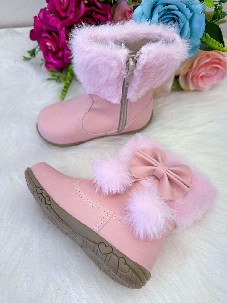 Bota/Coturno Flor di Mila Zoe Rosa Bebe - Qualidade e Cuidado para os Pequenos | Bebeloo Kids