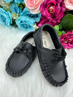 Calçado Mocassim D Milan Preto Cadarço - Praticidade e Estilo para o Dia a Dia | Bebeloo Kids