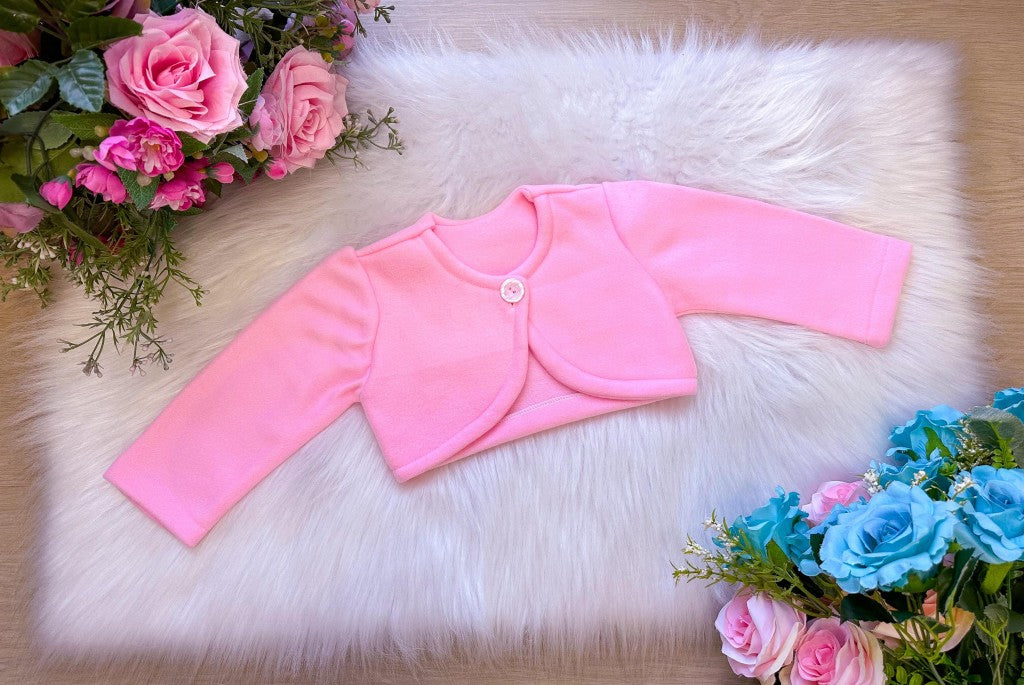 Casaco Bolero Soft Sofia Rosa - Aconchego e Estilo para os Pequenos | Bebeloo Kids