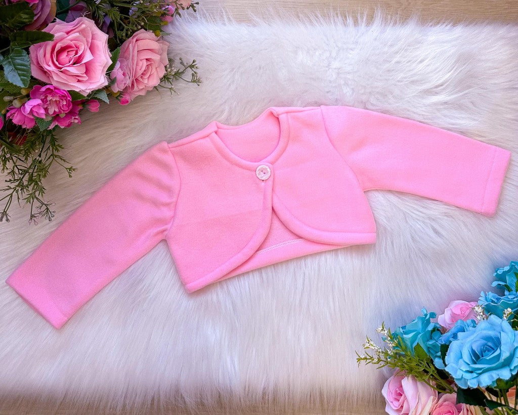 Casaco Bolero Soft Sofia Rosa - Aconchego e Estilo para os Pequenos | Bebeloo Kids