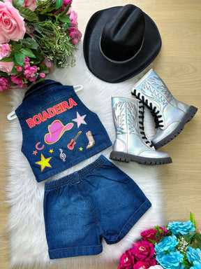 Conjunto Blogueirinha Boiadeira - Estilo Delicado para o Dia a Dia | Bebeloo Kids