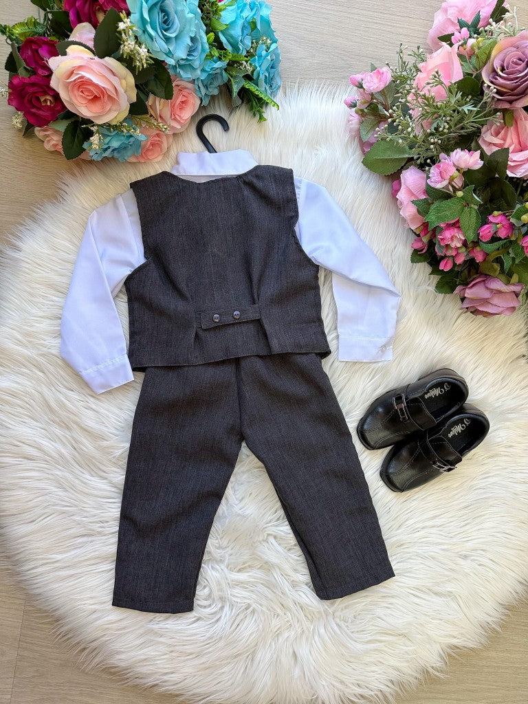 Conjunto Miss Cherry Colete Davi Preto - Estilo Delicado para o Dia a Dia | Bebeloo Kids