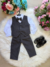 Conjunto Miss Cherry Colete Davi Preto - Estilo Delicado para o Dia a Dia | Bebeloo Kids