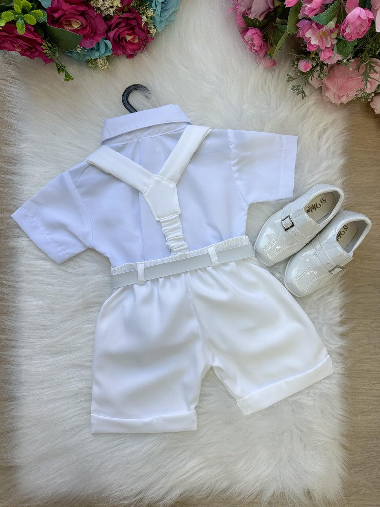 Conjunto Miss Cherry Meninos Social Shorts Ravi Branco - Estilo Delicado para o Dia a Dia | Bebeloo Kids